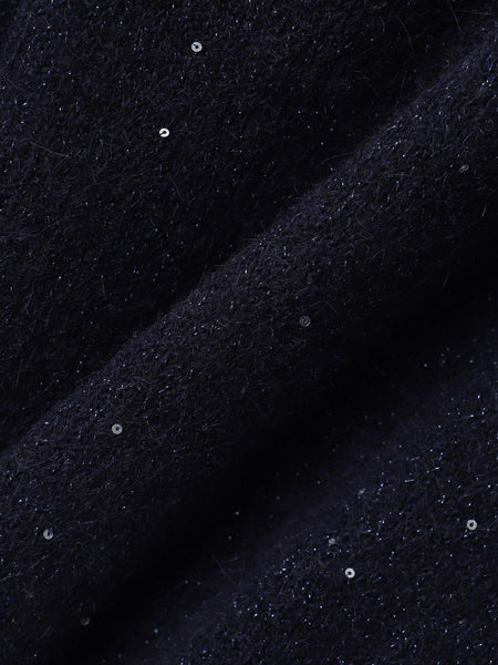 スパンコールクルーネックニット≪洗える≫