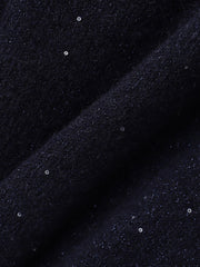 スパンコールクルーネックニット≪洗える≫