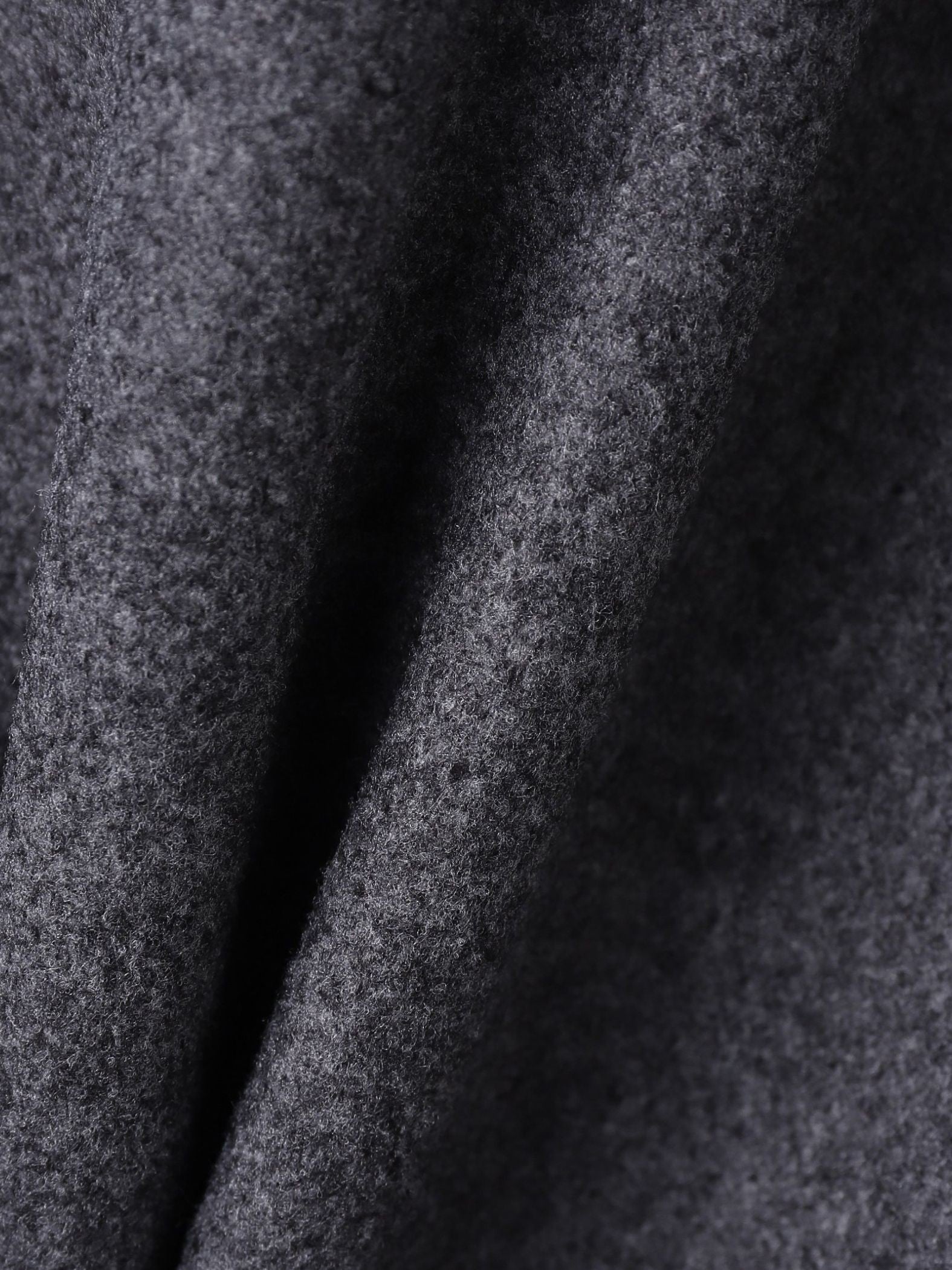 ライトジャージメルトンノーカラーミドルコート