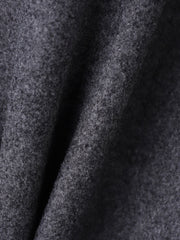 ライトジャージメルトンノーカラーミドルコート