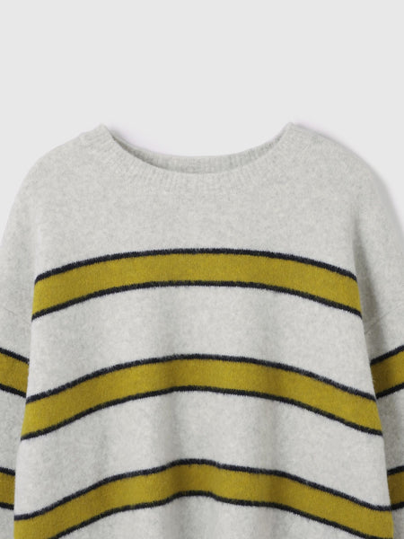 ウール混マルチボーダーニット≪洗濯機で洗える≫