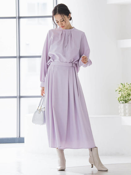 ウールブレンドストレッチブラウス≪セットアップ対応/手洗い可能≫