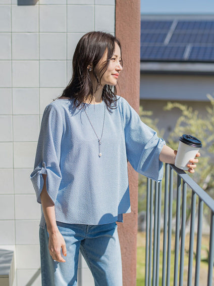 【WEB限定】≪即着映え！≫デザインスリーブブラウス