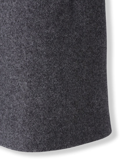 ライトジャージメルトンノーカラーミドルコート