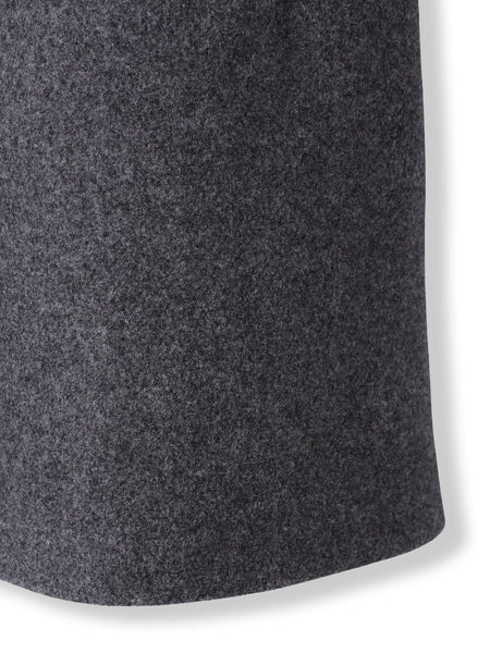 ライトジャージメルトンノーカラーミドルコート