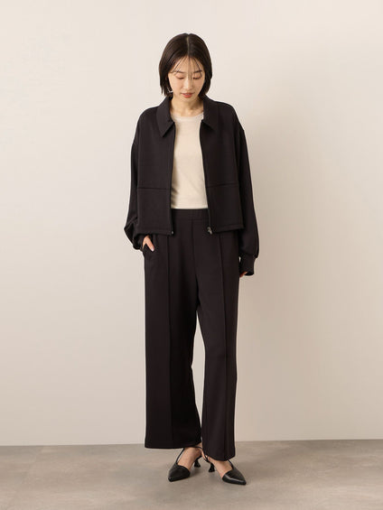 《予約販売》【ふんわり、きちんと。】ライトダンボールステンカラーブルゾン≪手洗い可能≫