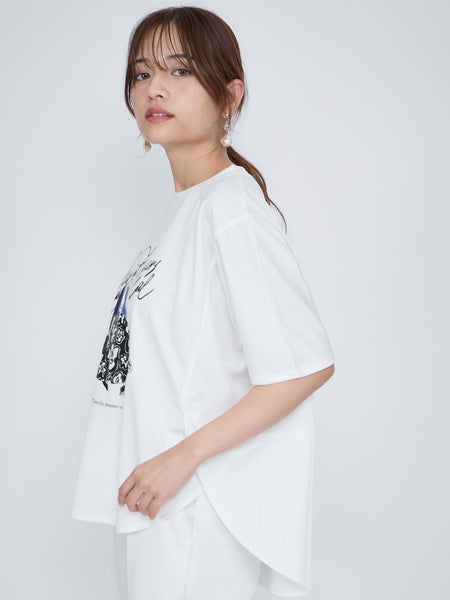 QUEENS COURT / クイーンズコート ドールモチーフプロントTシャツ≪手洗い可能≫ ドールモチーフプロントTシャツ≪手洗い可能≫ | QUEENS COURT