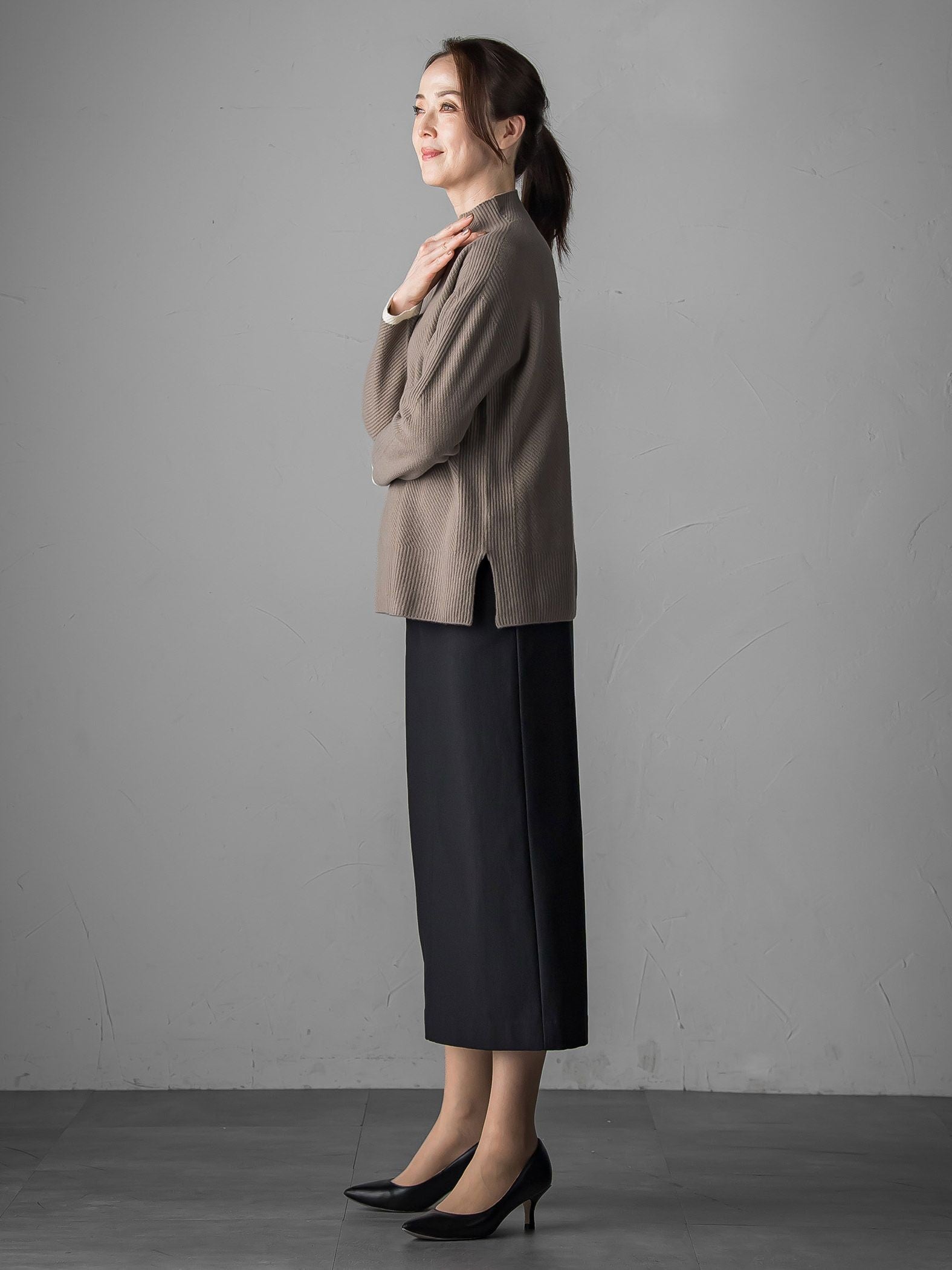 配色CHESSニット