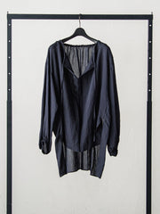 シアーシルクギャザーブラウス