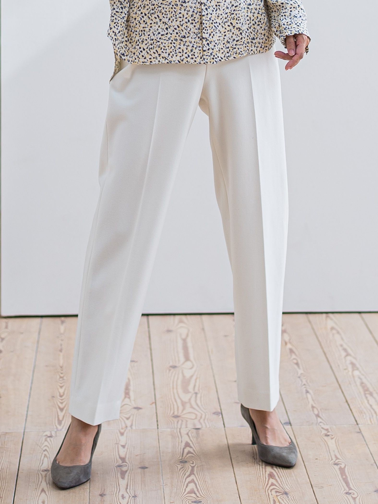 【大きいサイズ】ピクシエスタストレートパンツ≪洗濯機で洗える≫