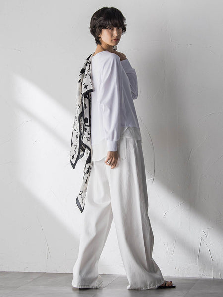 ポンチローマラウンドヘムドッキングプルオーバー