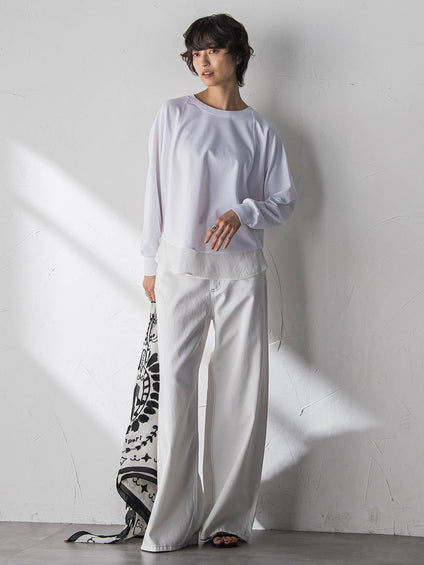 ポンチローマラウンドヘムドッキングプルオーバー