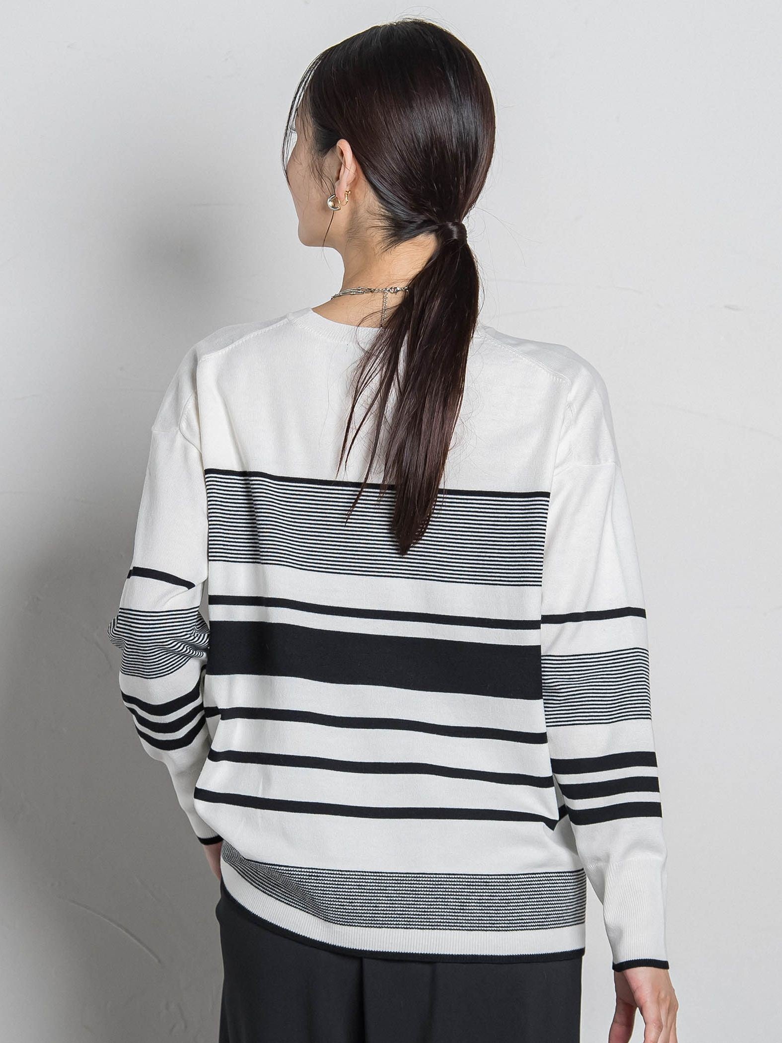 【WEB限定】ランダムボーダーニット≪11号あり/洗える≫