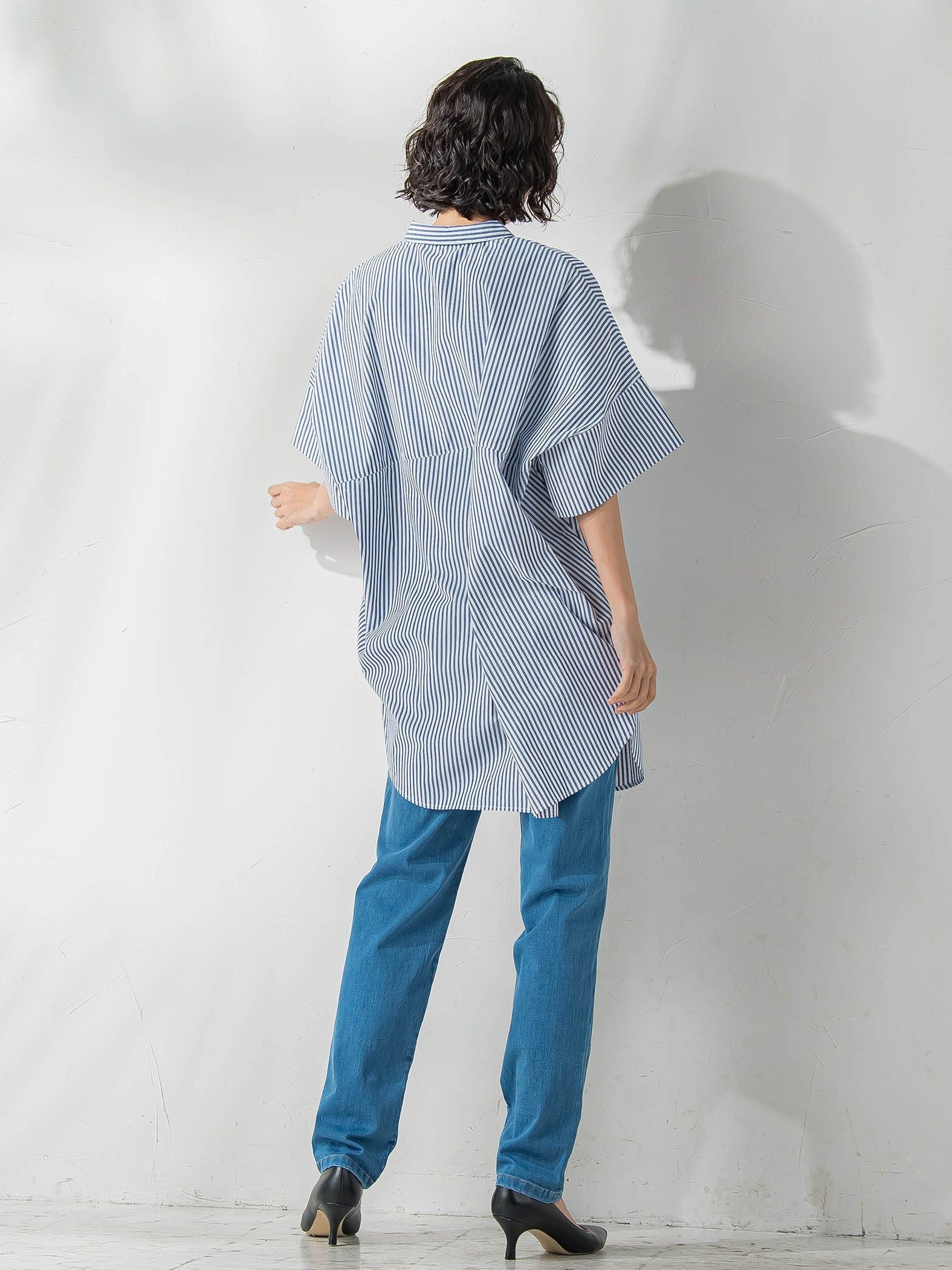【WEB限定】チュニックシャツ≪手洗い可能≫