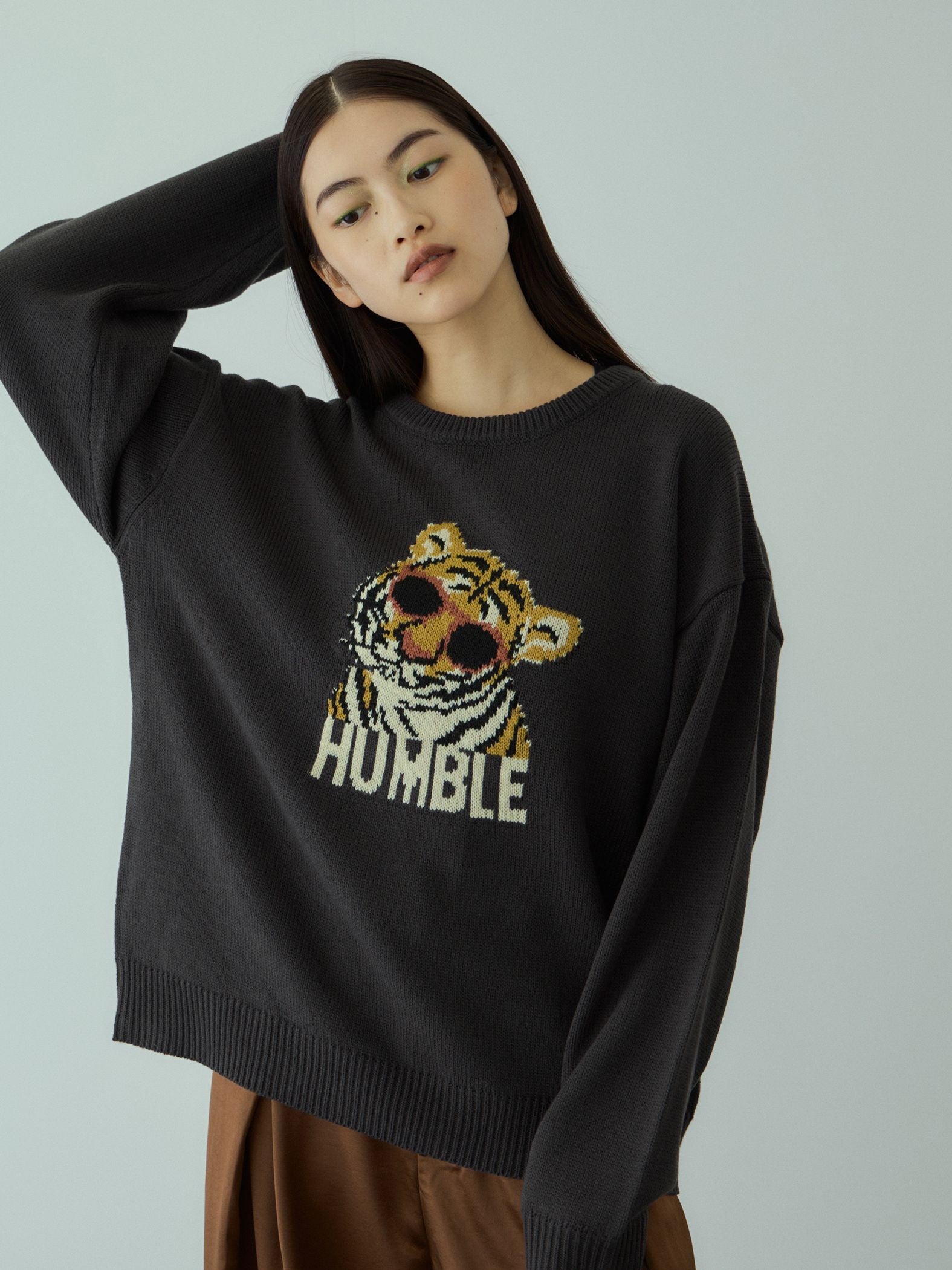 アニマルジャカードニットプルオーバー≪手洗い可能≫