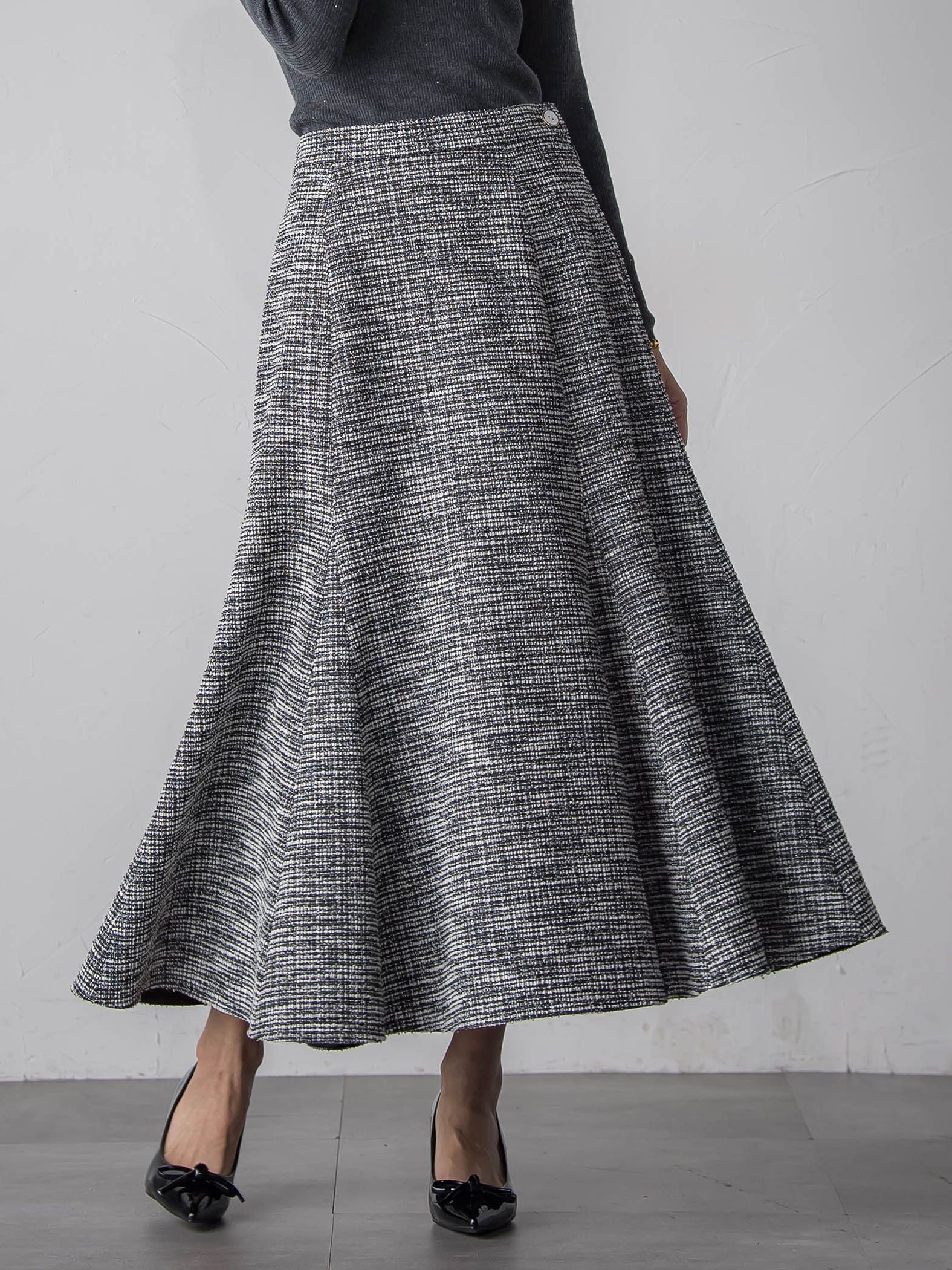 ツイードラメマーメイドスカート