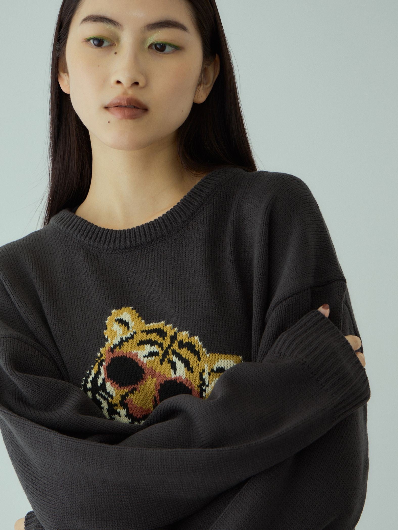 アニマルジャカードニットプルオーバー≪手洗い可能≫