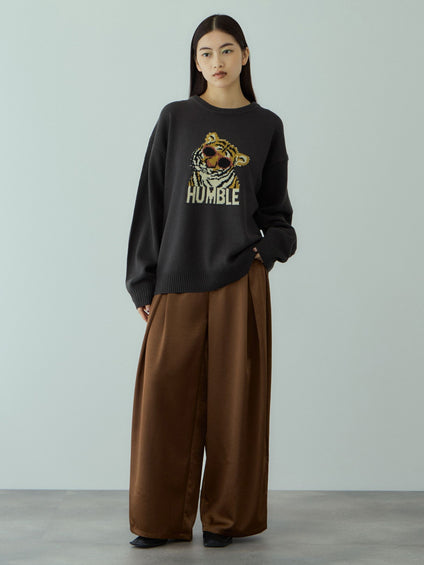 アニマルジャカードニットプルオーバー≪手洗い可能≫