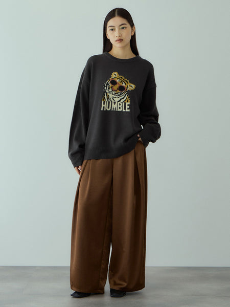 アニマルジャカードニットプルオーバー≪手洗い可能≫