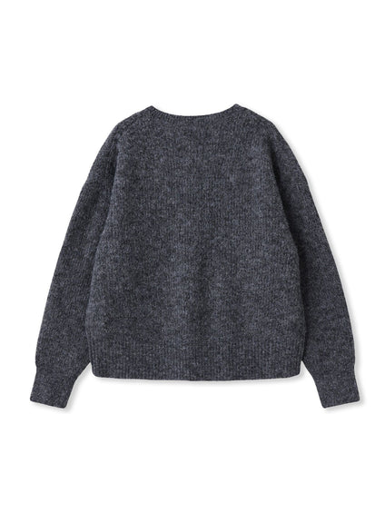 フラッフィークルーネックニット≪手洗い可能≫