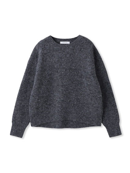 フラッフィークルーネックニット≪手洗い可能≫