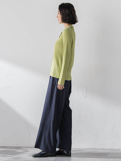 【大きいサイズ】リネンライクオックスパンツ