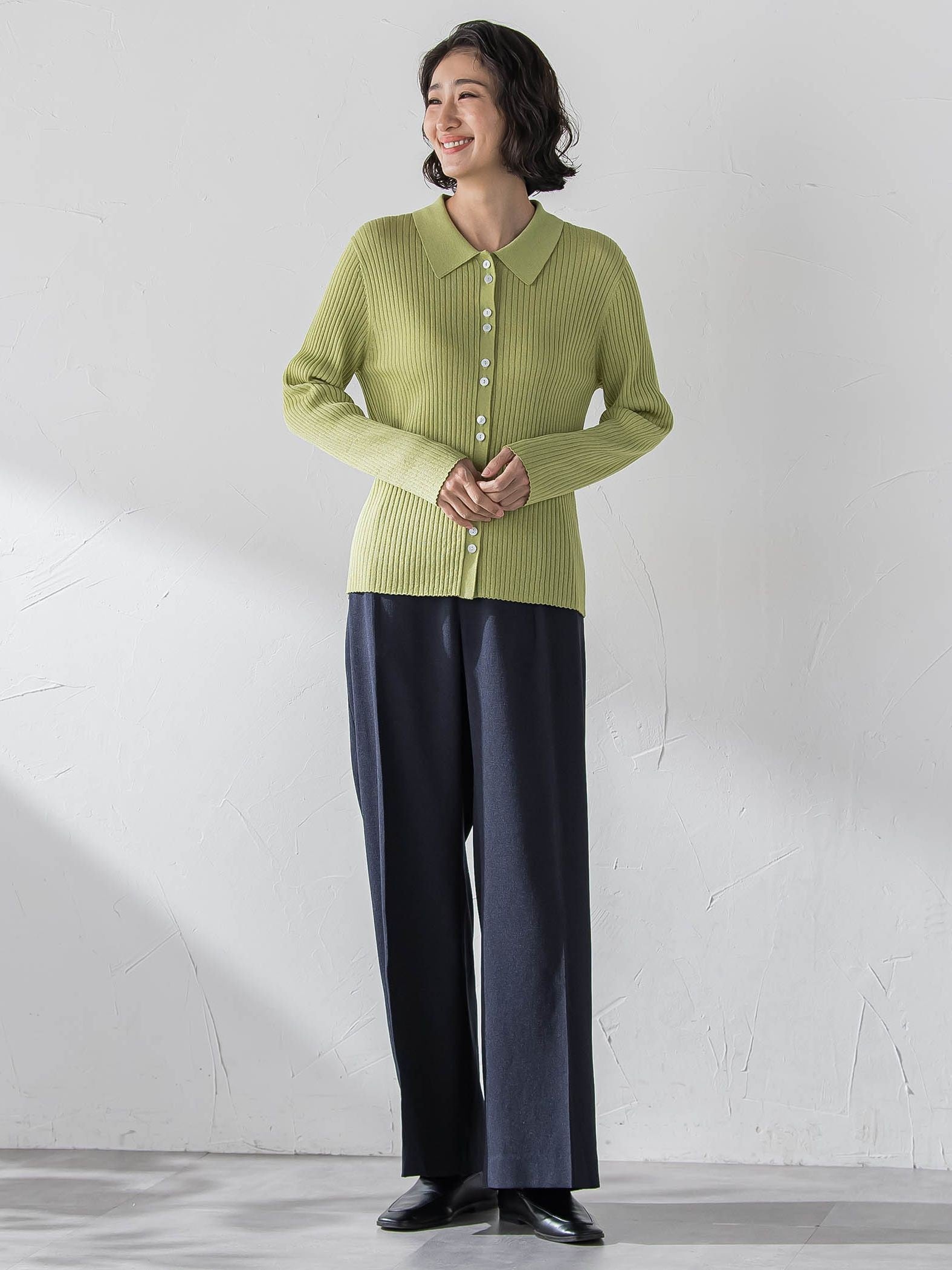 【大きいサイズ】リネンライクオックスパンツ