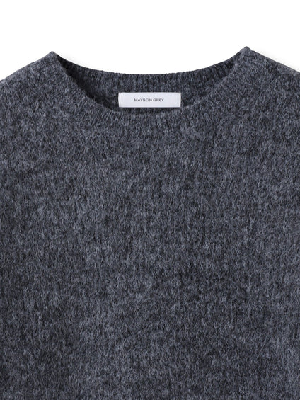 フラッフィークルーネックニット≪手洗い可能≫