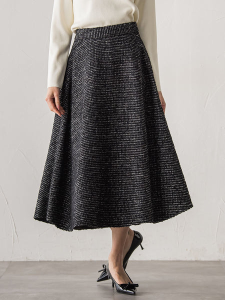 モノトーンツイードスカート