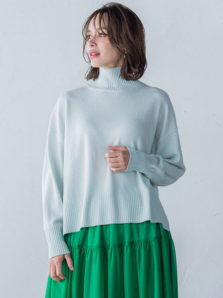 WEB限定カラーあり】ウールカシミヤハイネックプルオーバー≪手洗い  