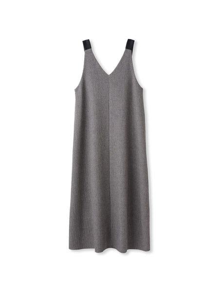 ミックスツイード×レザーライクジャンスカ≪洗濯機で洗える≫