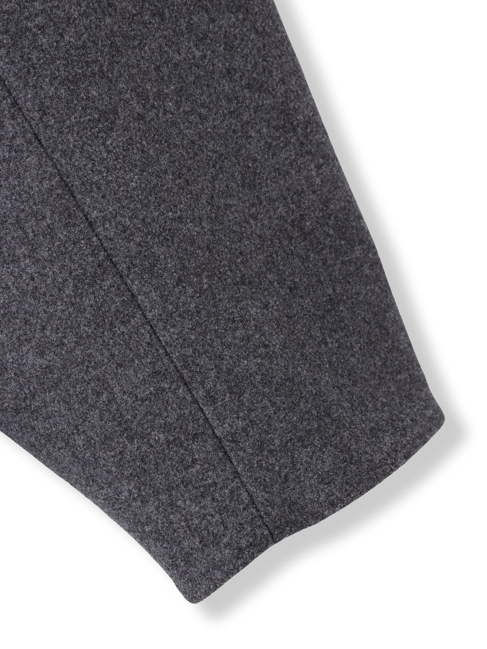 ライトジャージメルトンノーカラーミドルコート