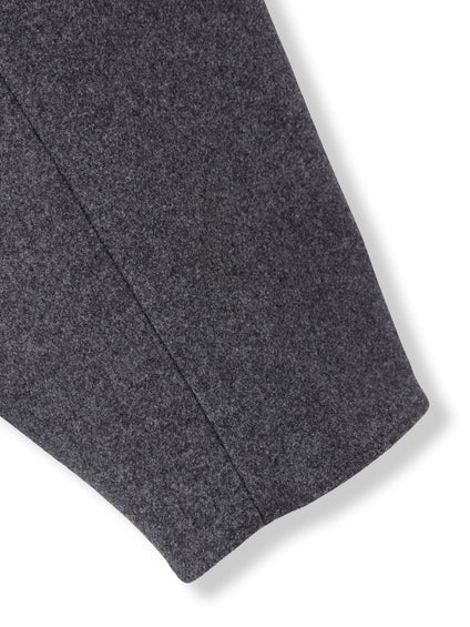 ライトジャージメルトンノーカラーミドルコート