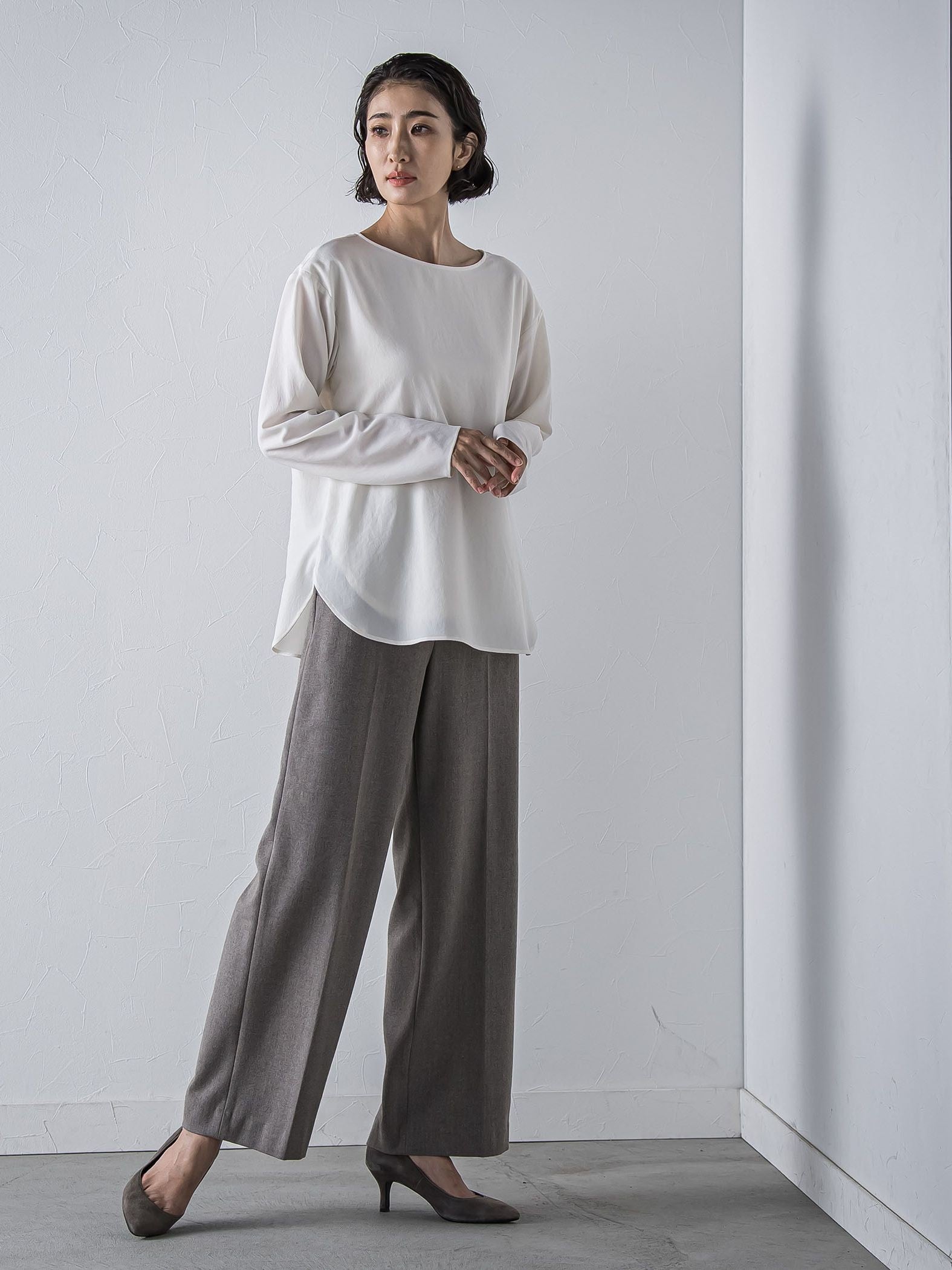 【biyori】ピクシエスタワイドパンツ≪洗濯機で洗える≫