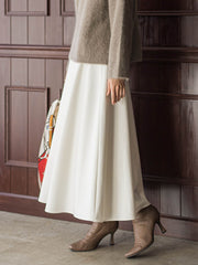 両面起毛ストレッチスカート≪洗濯機で洗える≫