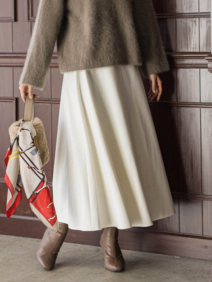 両面起毛ストレッチスカート≪洗濯機で洗える≫