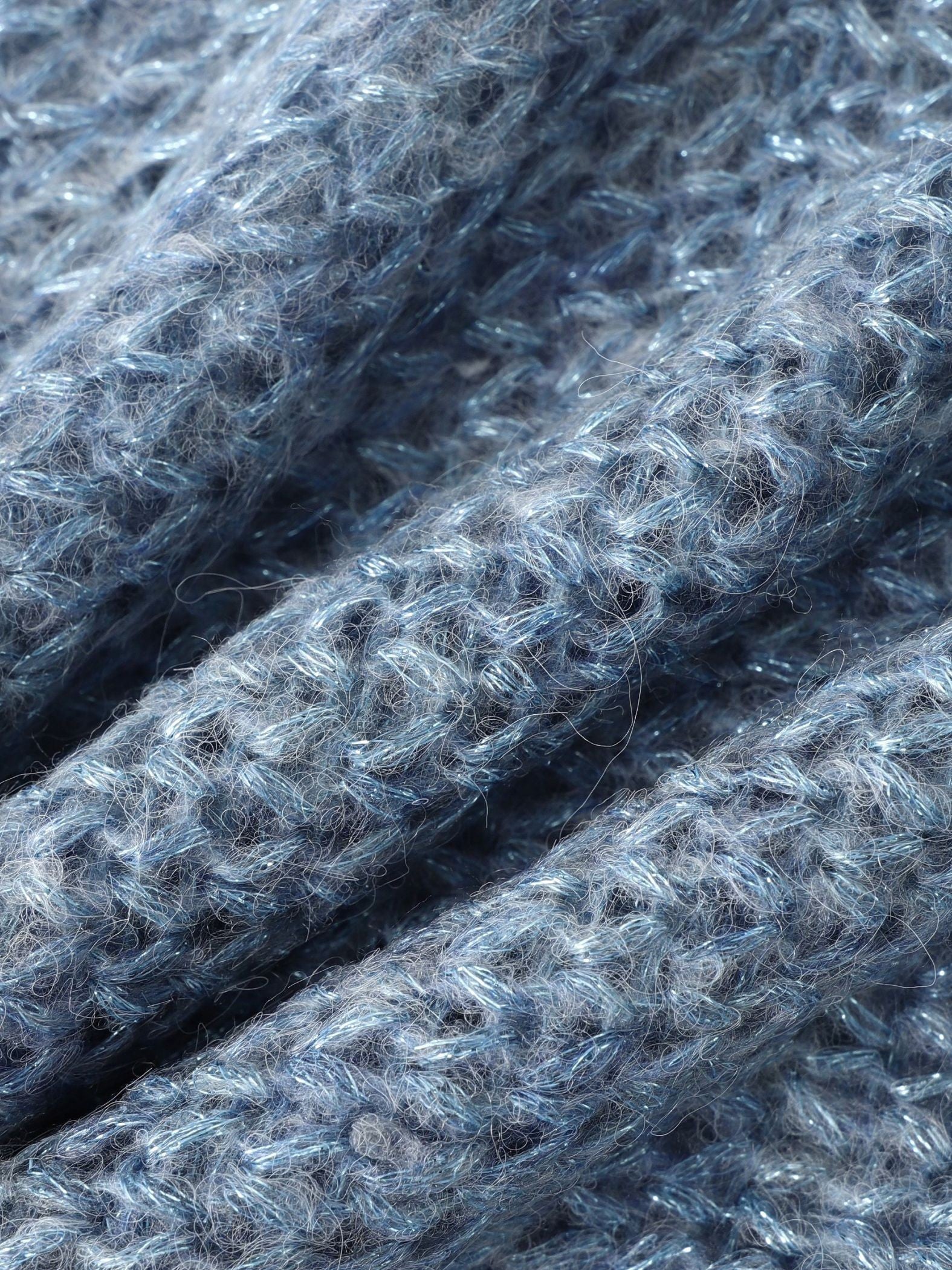 【WEB限定】モヘヤラメVネックショートプルオーバー≪手洗い可能≫