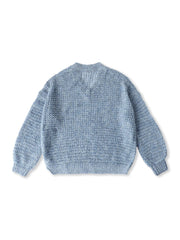 【WEB限定】モヘヤラメVネックショートプルオーバー≪手洗い可能≫