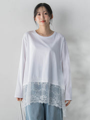 レースコンビカットソー