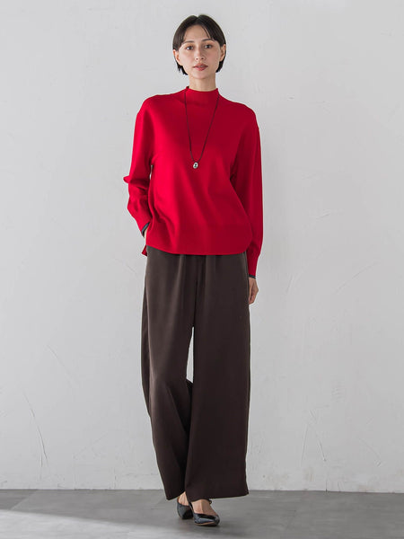 【SETUP対応】”Light & Soft Suede” ワイドパンツ