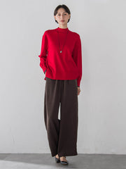【SETUP対応】”Light & Soft Suede” ワイドパンツ