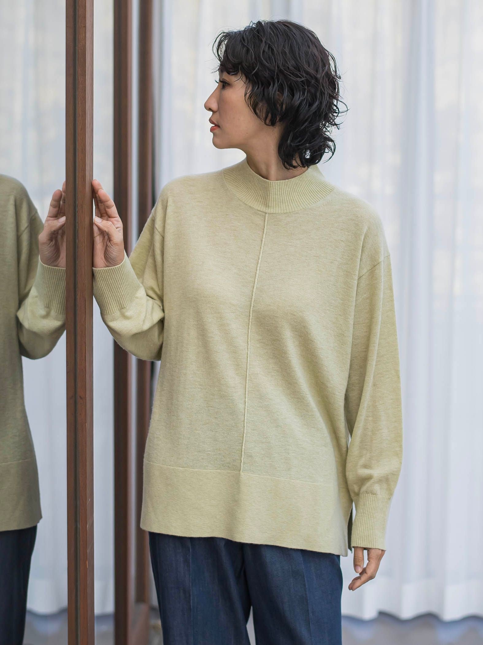 【新色追加】ファインウールハイネックニット