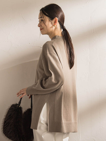 ファインメリノウールチュニックニット≪洗える≫