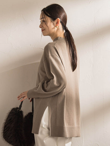 ファインメリノウールチュニックニット≪洗える≫