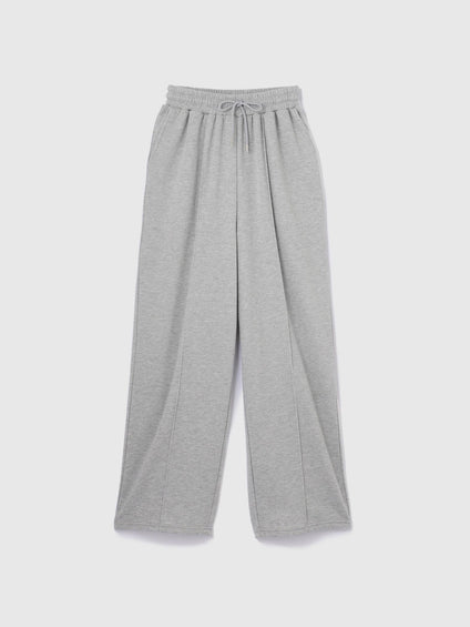 ミニ裏毛ピンタックワイドパンツ≪手洗い可能≫