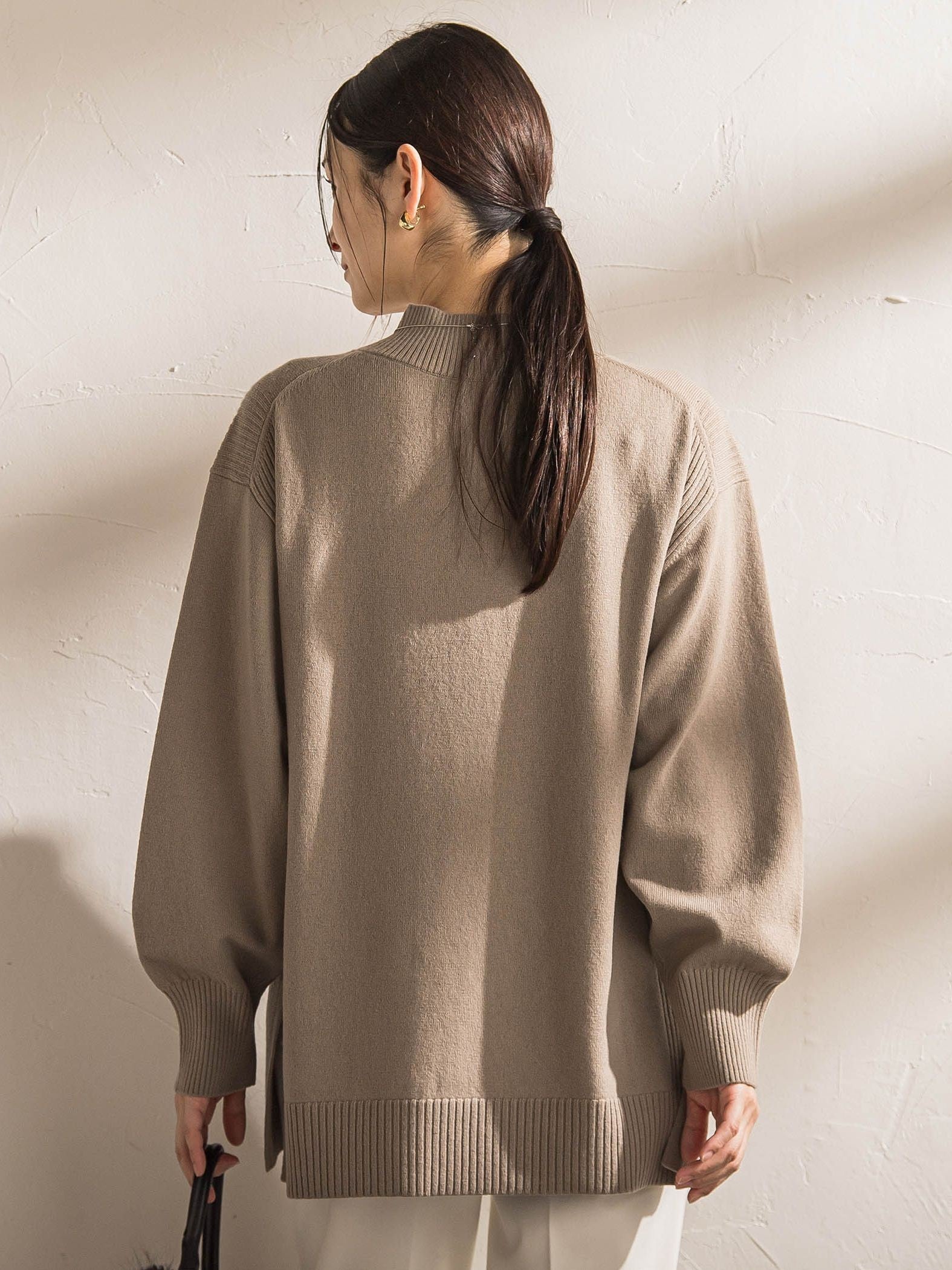 ファインメリノウールチュニックニット≪洗える≫