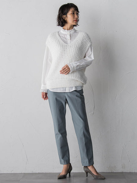 【大きいサイズ】ネックフリルブラウス