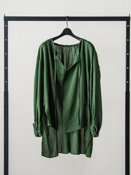 シアーシルクギャザーブラウス