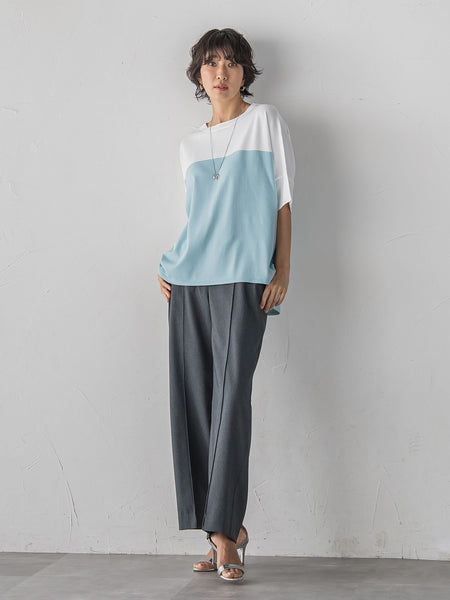 【WEB限定/大きいサイズ】“まるでデニム見え”ワイドパンツ