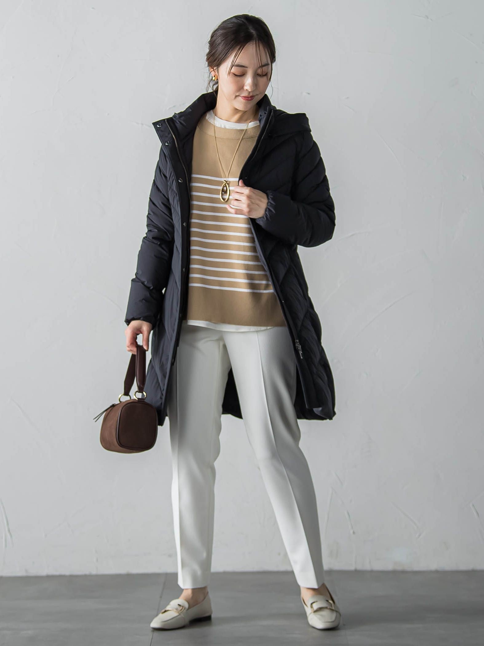 ストレッチダウンロングコート